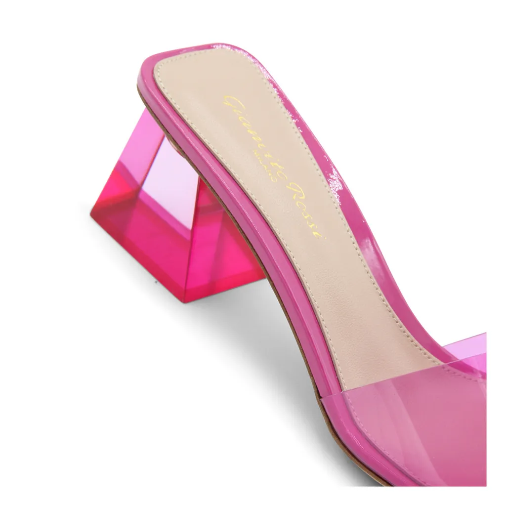 Cosmic 55Mm Square-Toe Transparent Mules