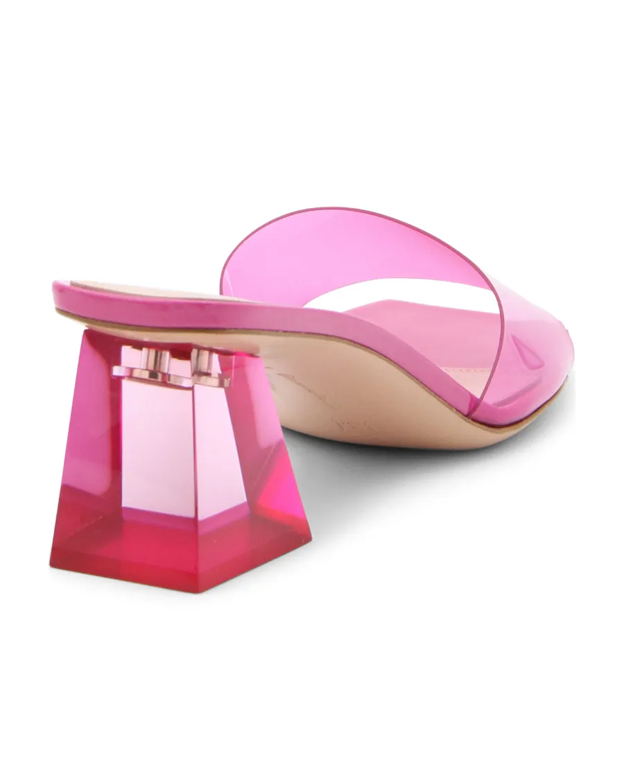 Cosmic 55Mm Square-Toe Transparent Mules