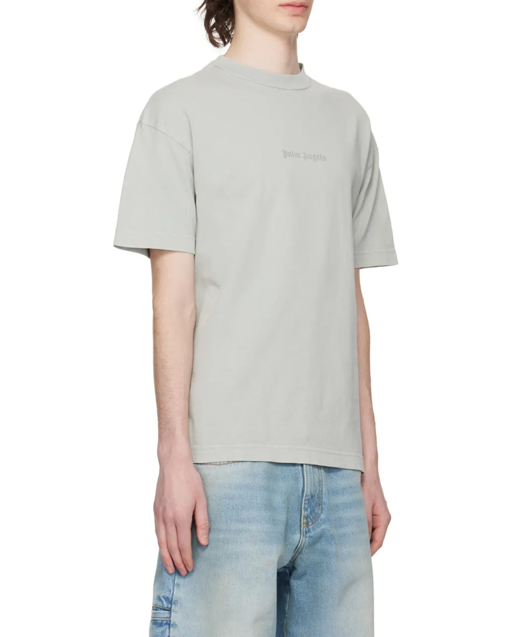 Palm Angels Logo Printed Crewneck T-Shirt