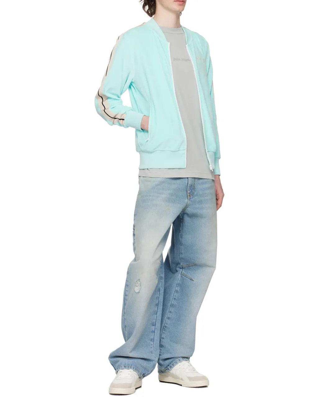 Palm Angels Logo Printed Crewneck T-Shirt