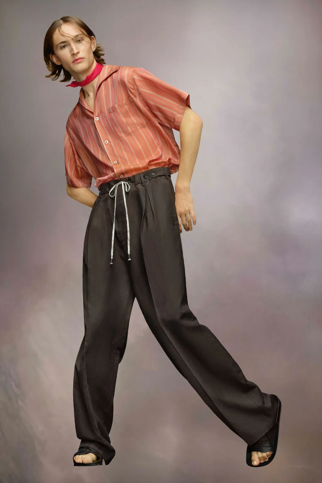 Maison Margiela Drawstring Wide-Leg Trousers