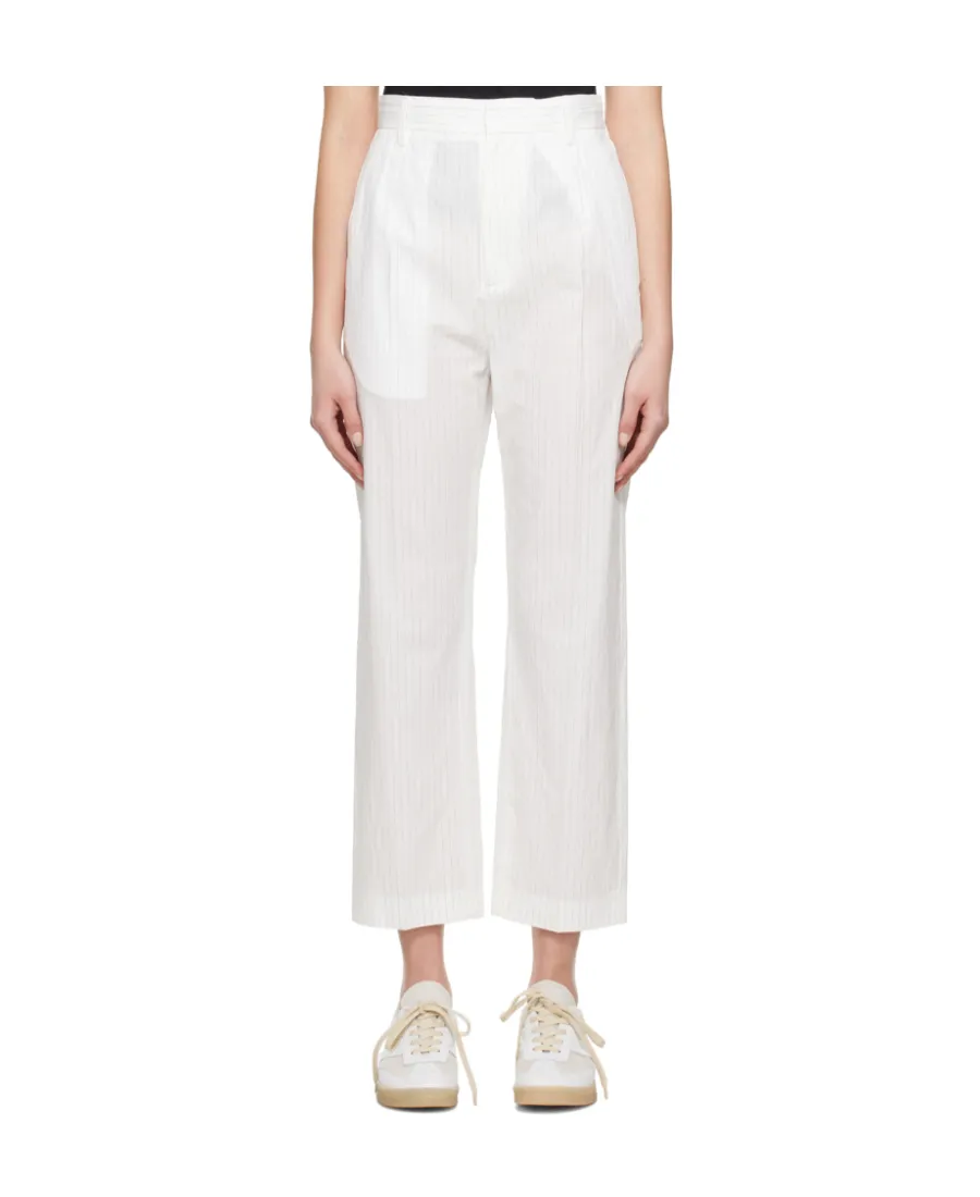 Pinstripe Cropped Trousers