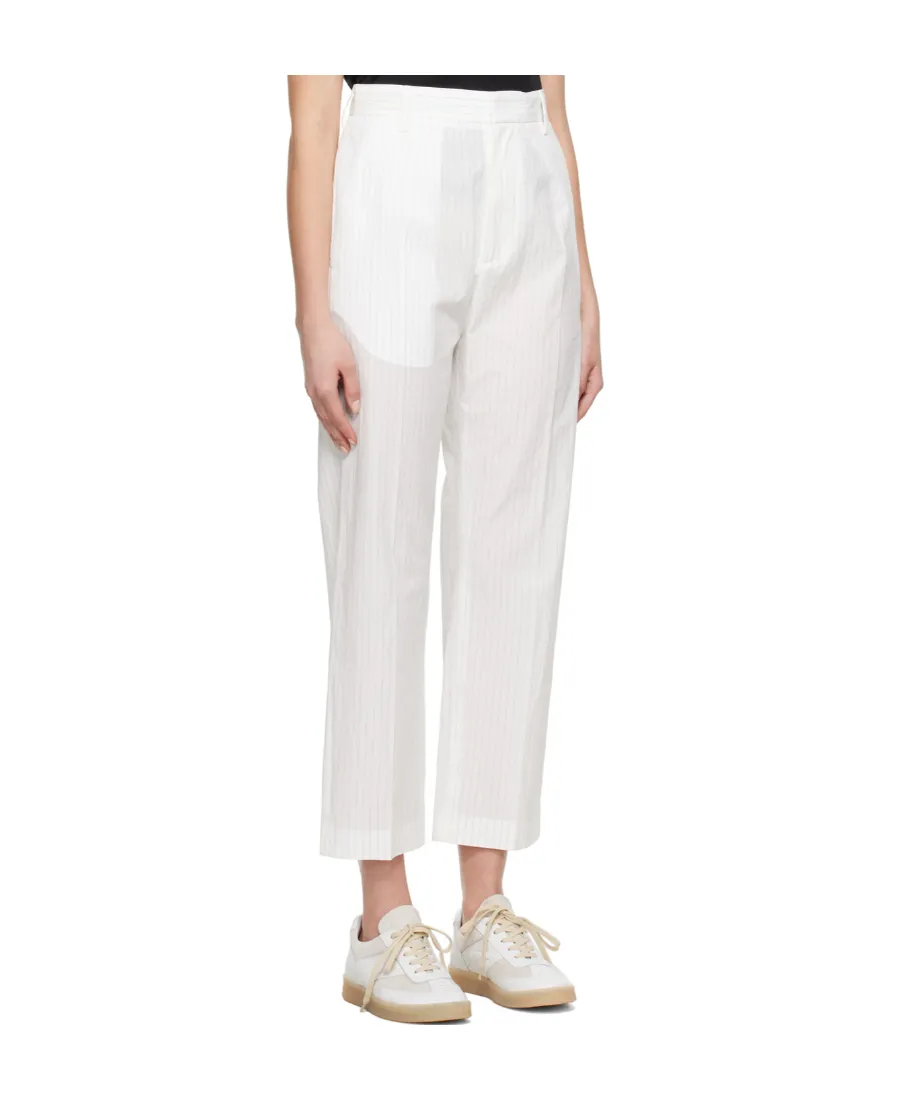 Pinstripe Cropped Trousers
