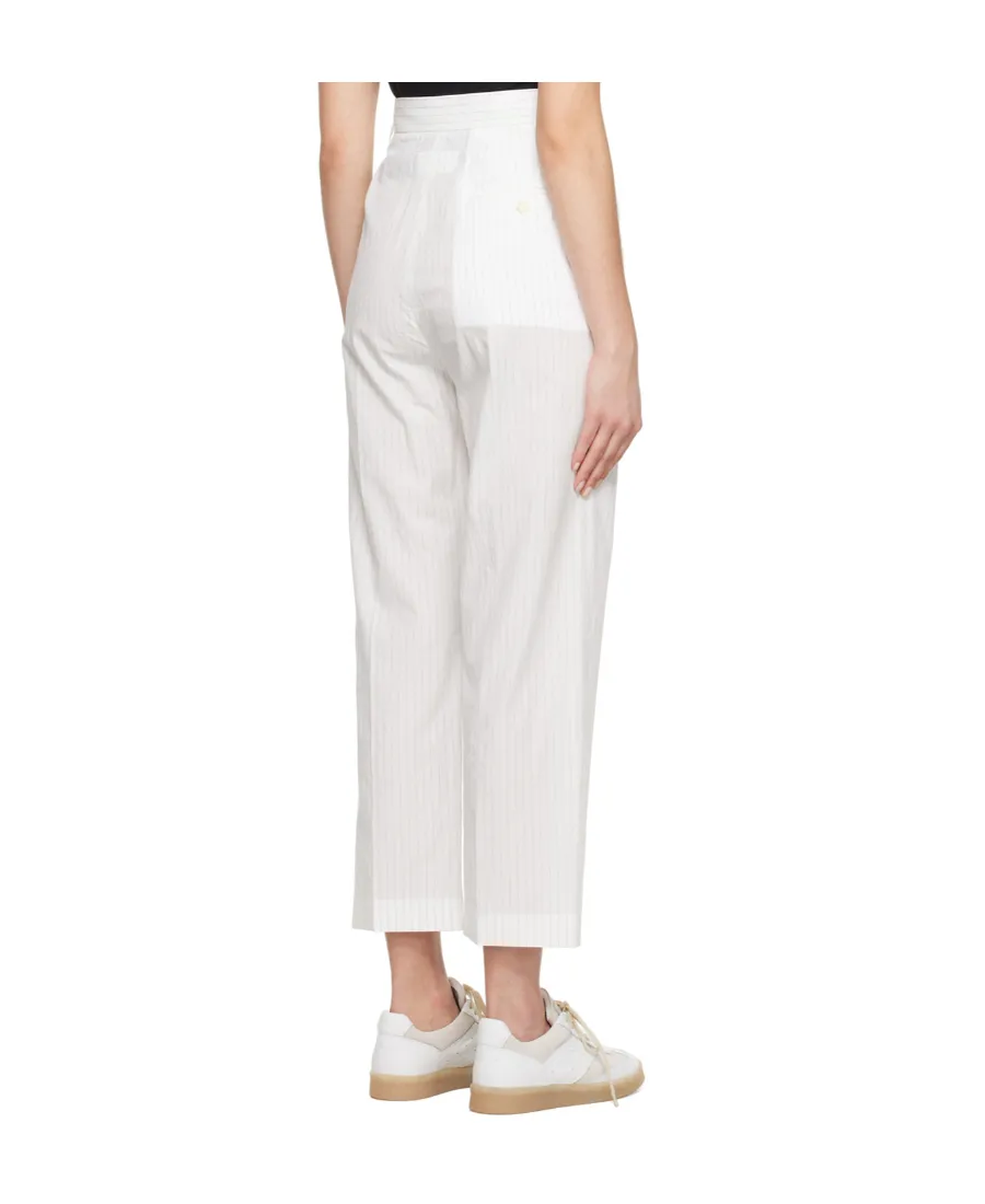 Pinstripe Cropped Trousers