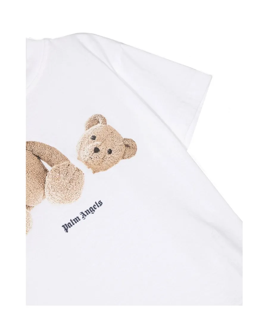 Palm Angels Kids Logo Bear Printed T-Shirt