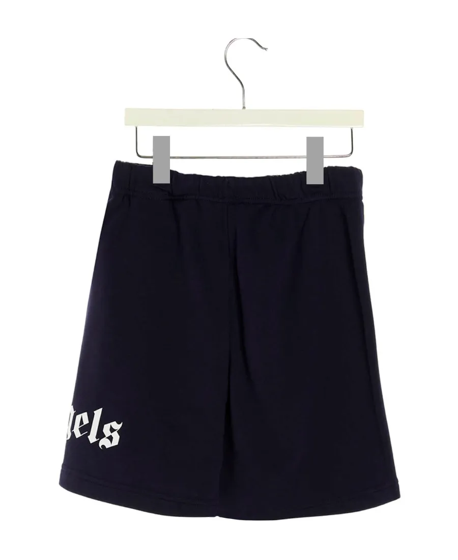 Palm Angels Kids Logo Printed Drawstring Bermuda Shorts