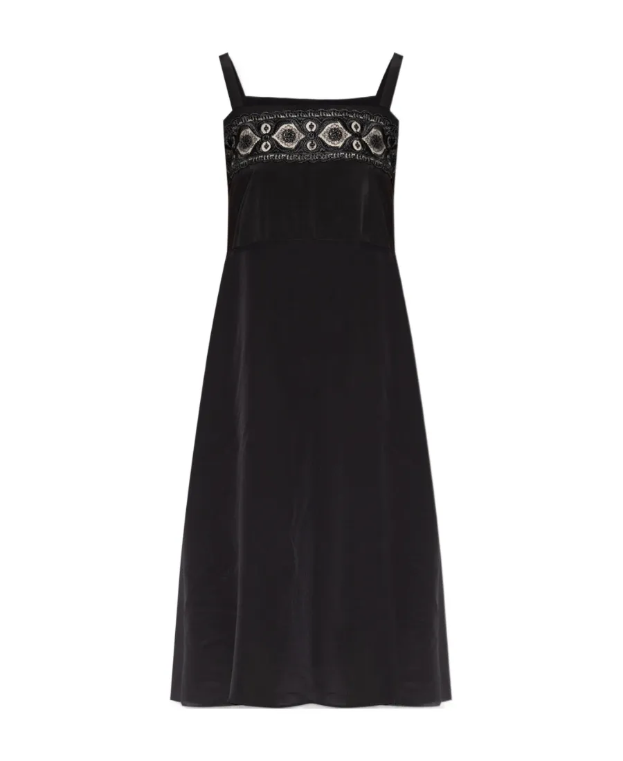 Maison Margiela Lace Panelled Midi Dress