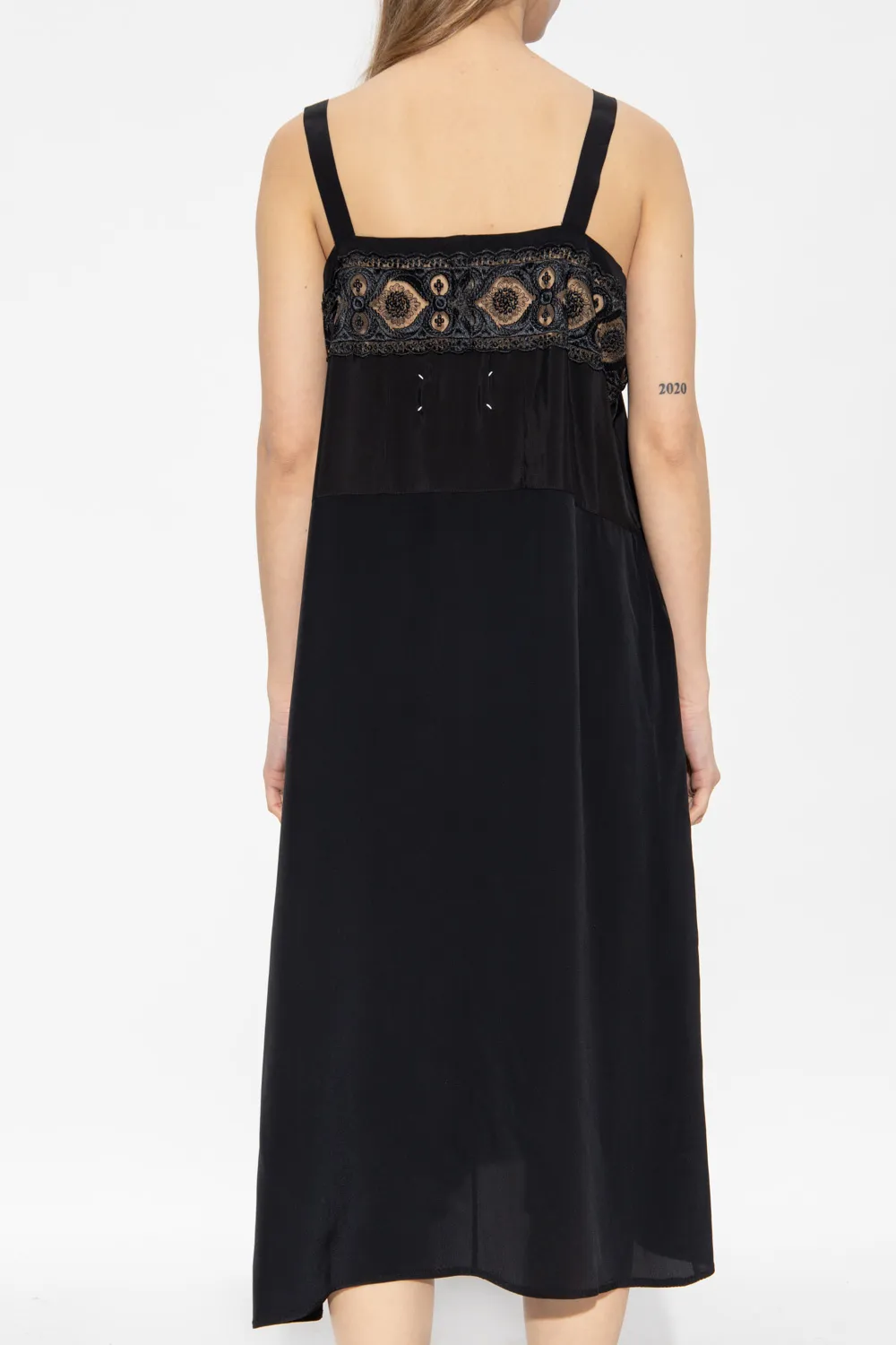 Maison Margiela Lace Panelled Midi Dress