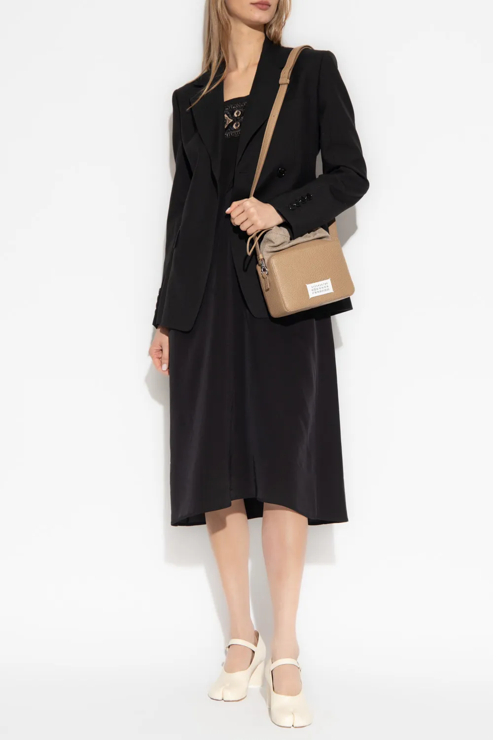 Maison Margiela Lace Panelled Midi Dress