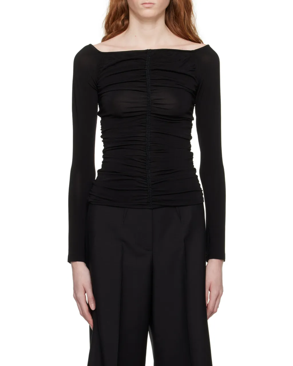 Givenchy Ruched Long-Sleeved Top