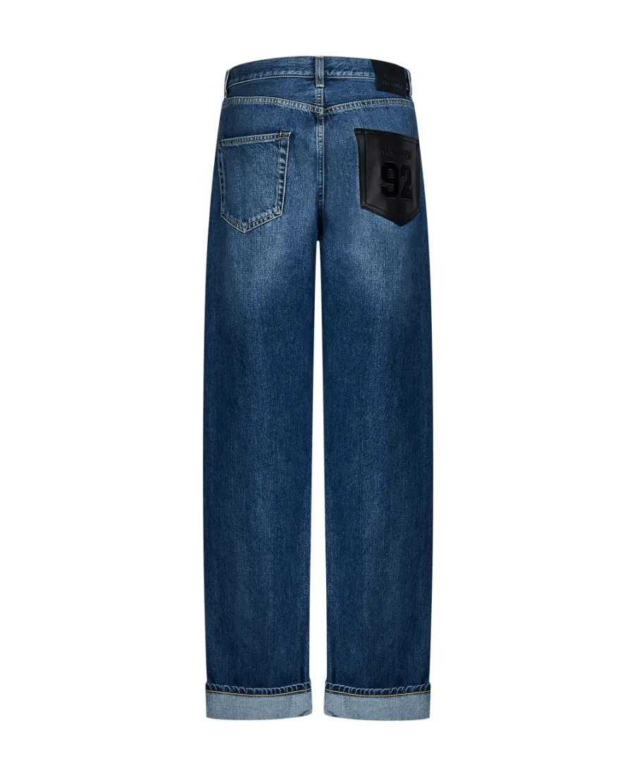 Alexander Mcqueen Wide-Leg Denim Jeans