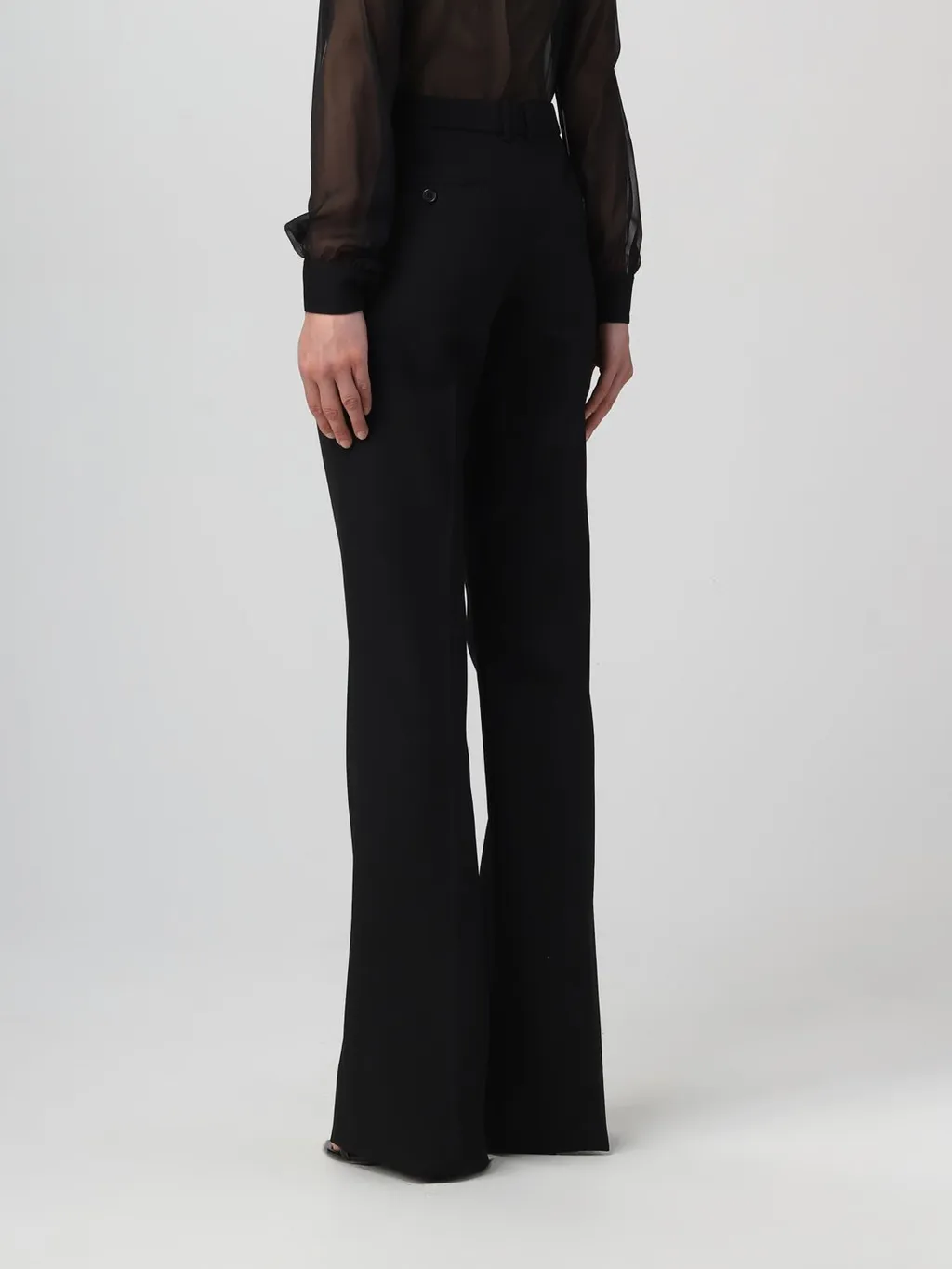 High-Waist Flared Trousers