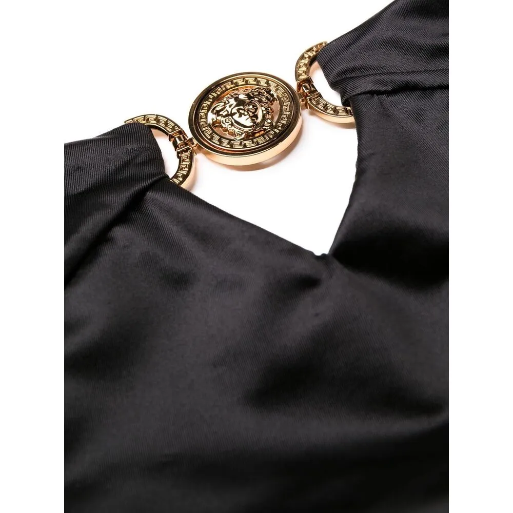 Versace Logo Detailed Cut-Out Swimsuit