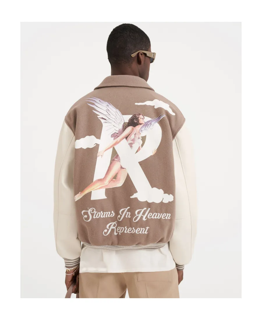 Storms In Heaven-Print Bomber Jacket