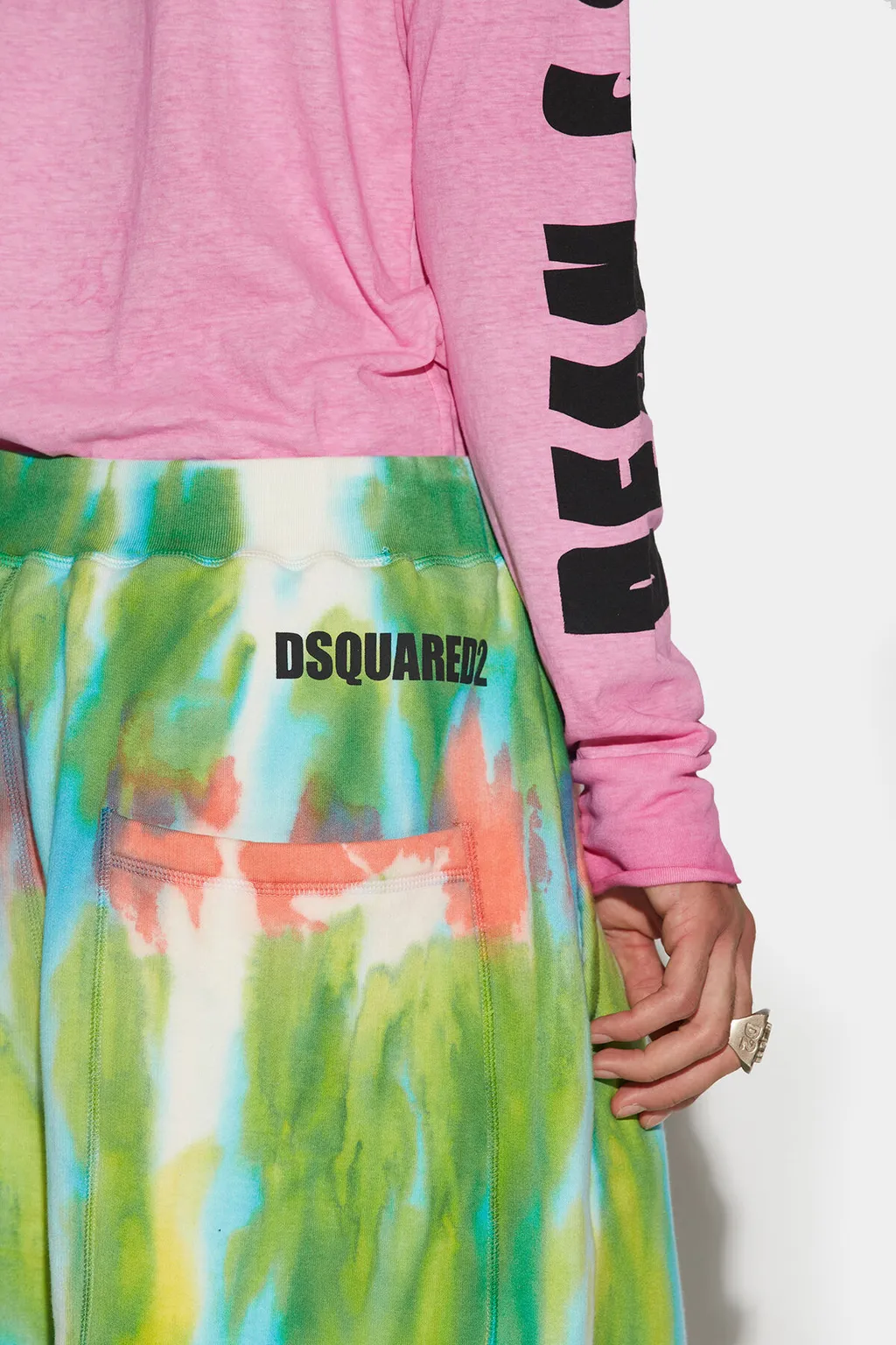 Dsquared2 Tie Dyed Elasticated Waistband Track Shorts
