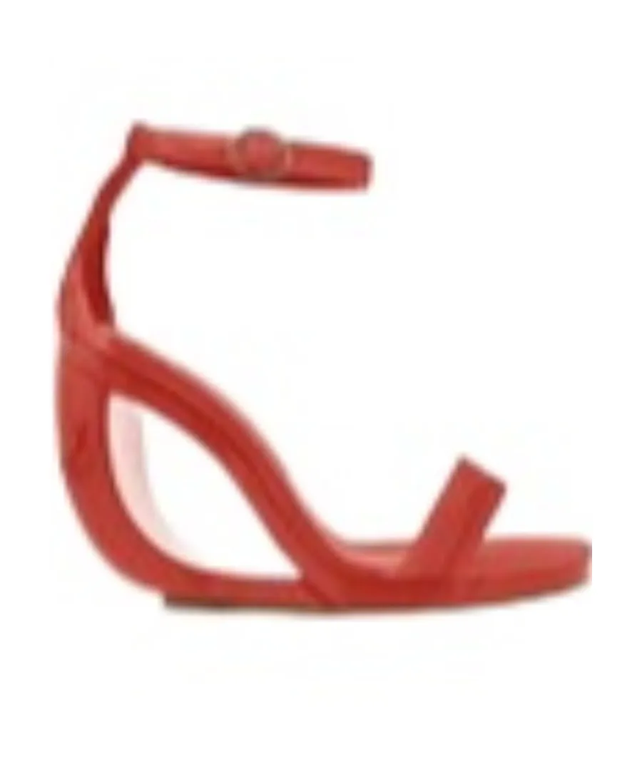 Open-Toed Buckles, Shaped Heel Sandals