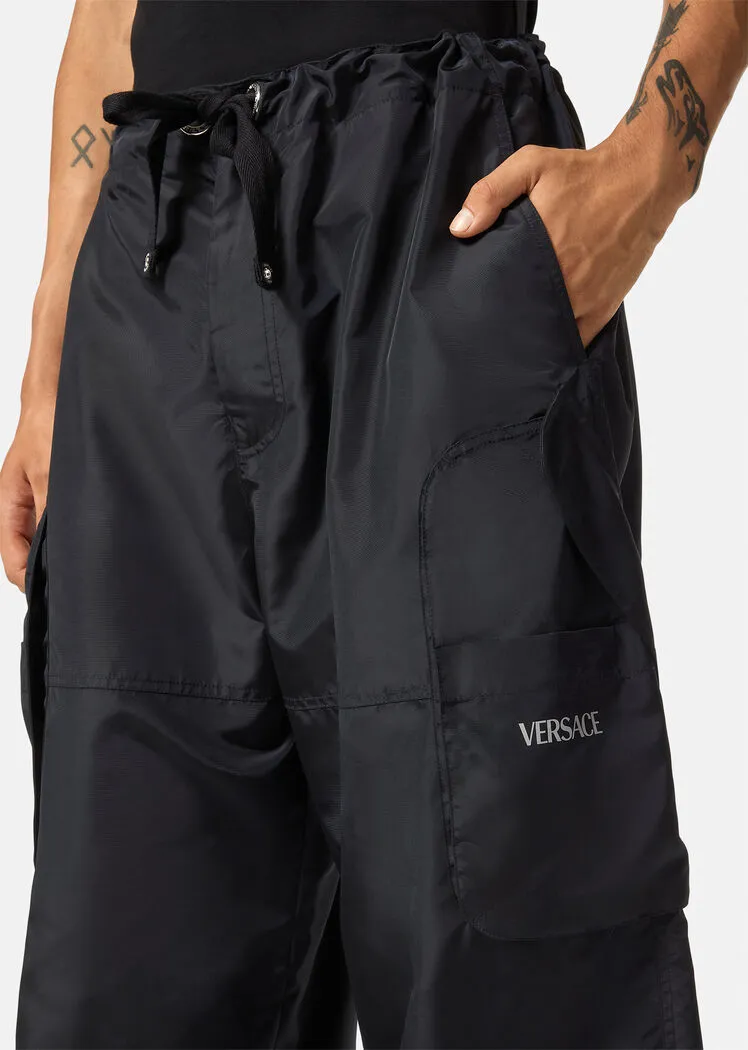 Versace Logo Printed Drawstring Cargo Pant