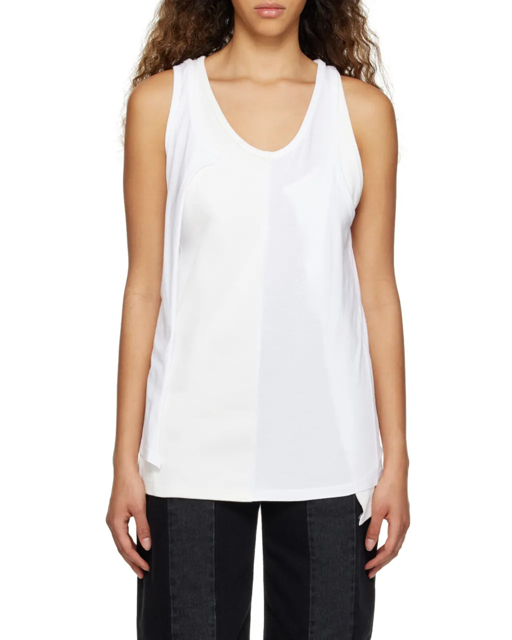 Mm6 Maison Margiela Layered Scoop-Neck Tank Top