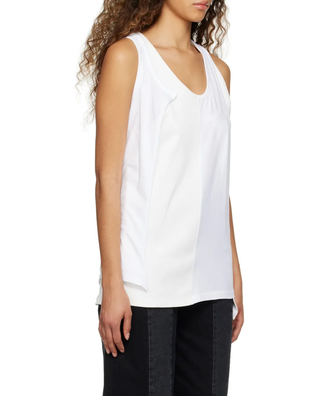 Mm6 Maison Margiela Layered Scoop-Neck Tank Top
