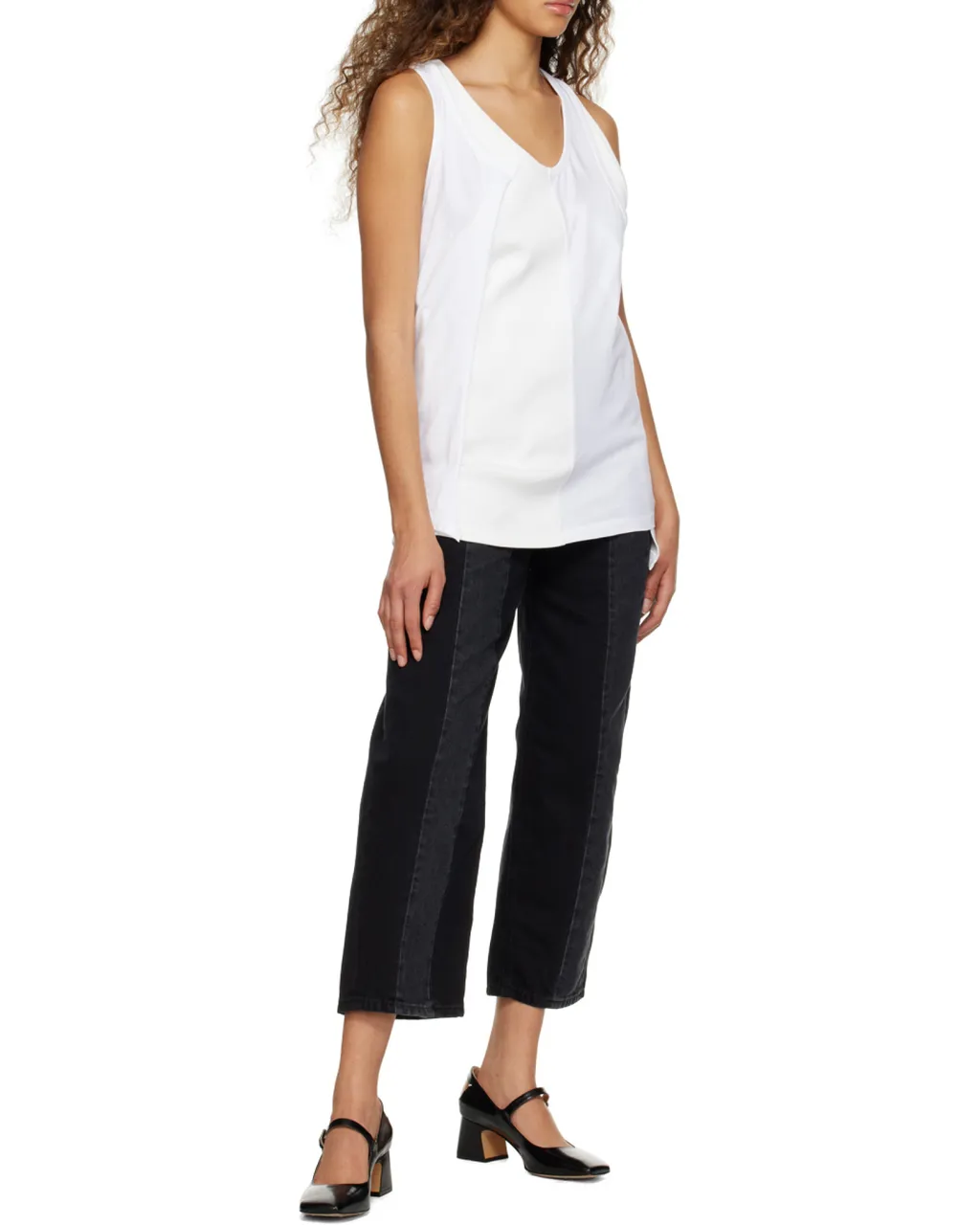 Mm6 Maison Margiela Layered Scoop-Neck Tank Top