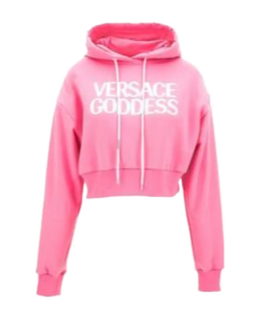 Versace Goddess Printed Drawstring Hoodie