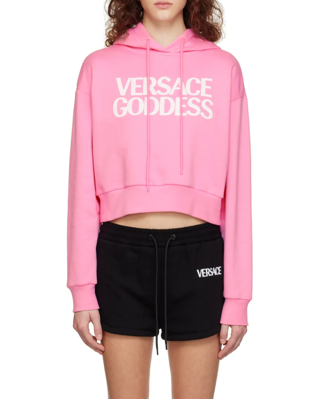 Versace Goddess Printed Drawstring Hoodie