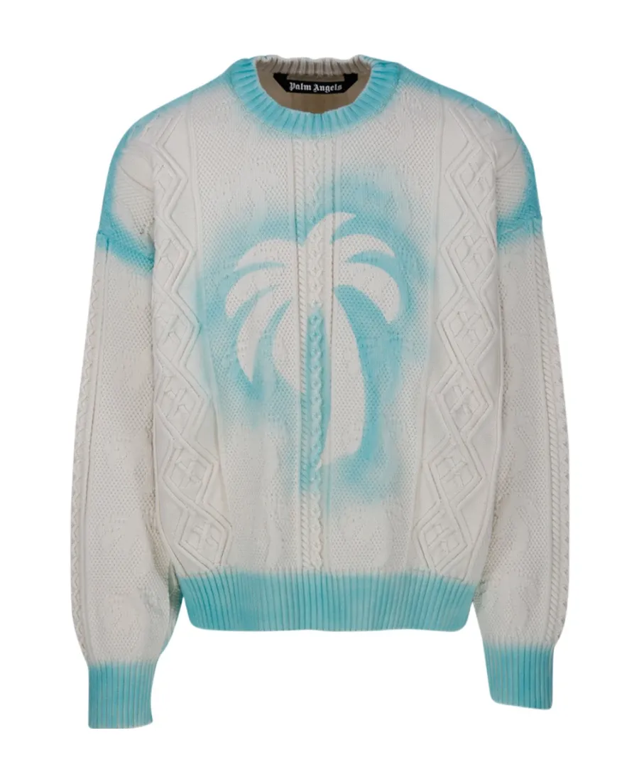 Palm Angels Sprayed Palm Fisherman Jumper