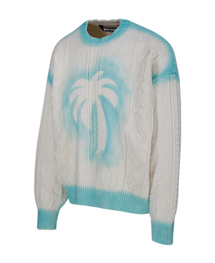 Palm Angels Sprayed Palm Fisherman Jumper