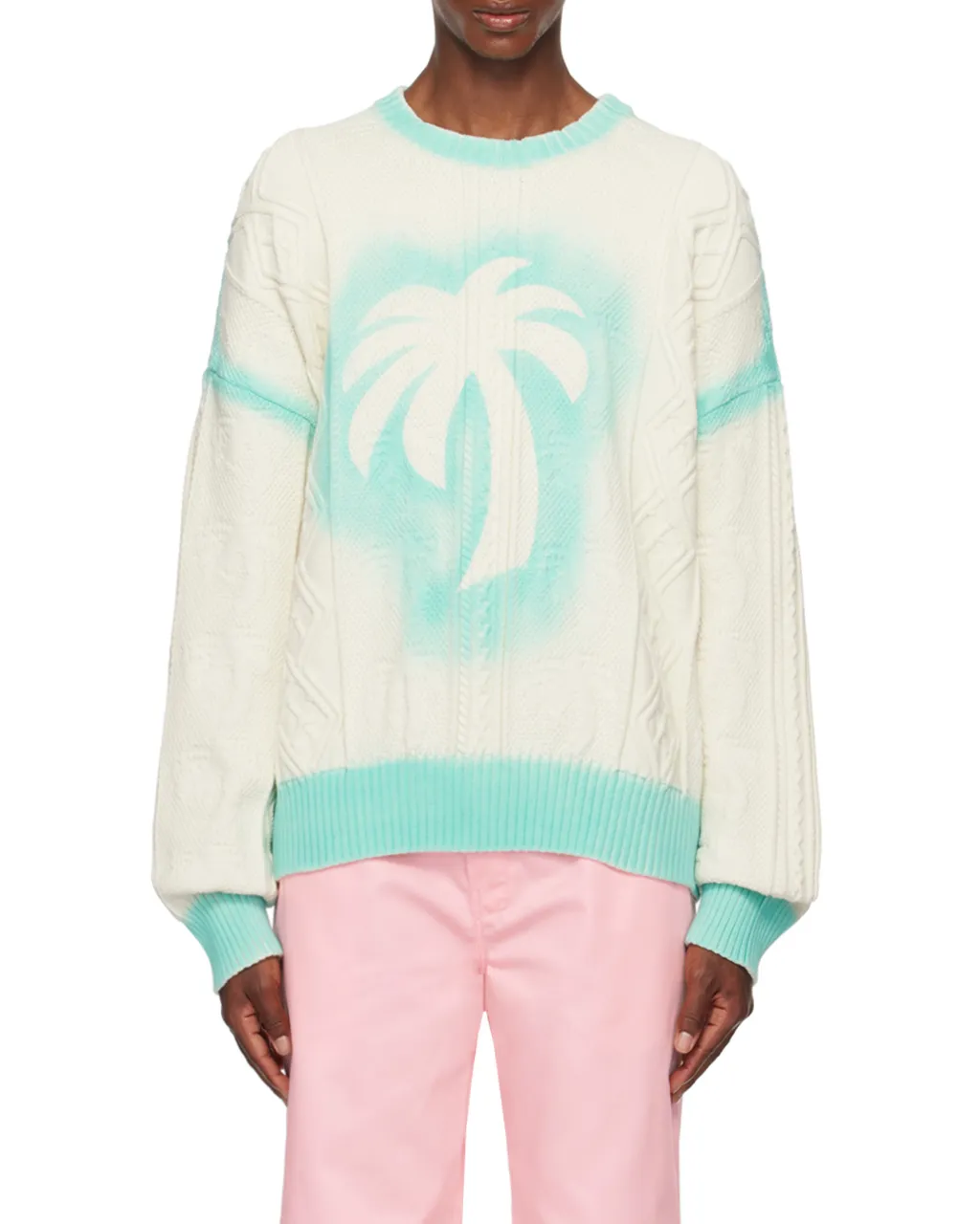 Palm Angels Sprayed Palm Fisherman Jumper