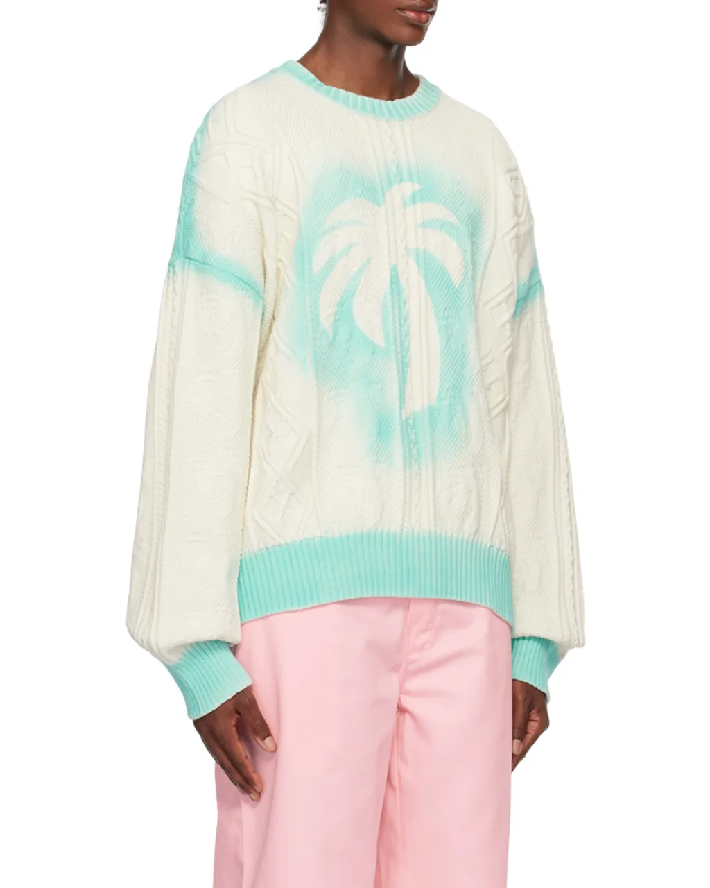 Palm Angels Sprayed Palm Fisherman Jumper