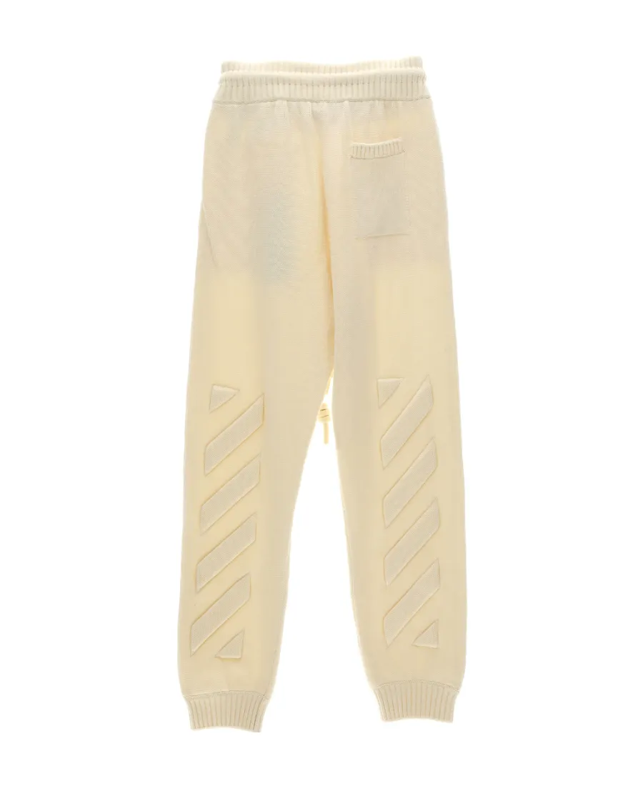 Off-White Drawstring Straight Leg Trousers