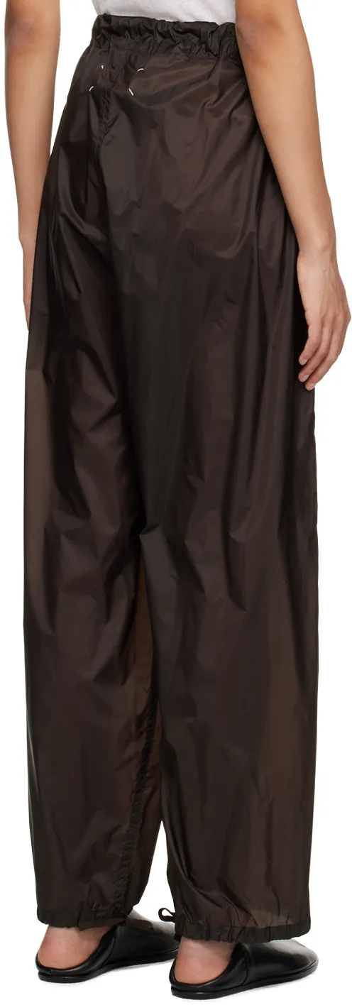 Maison Margiela Wide Leg Drawstring Cuff Trousers