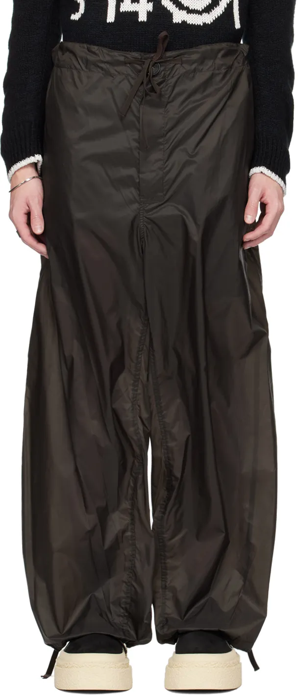 Maison Margiela Wide Leg Drawstring Cuff Trousers