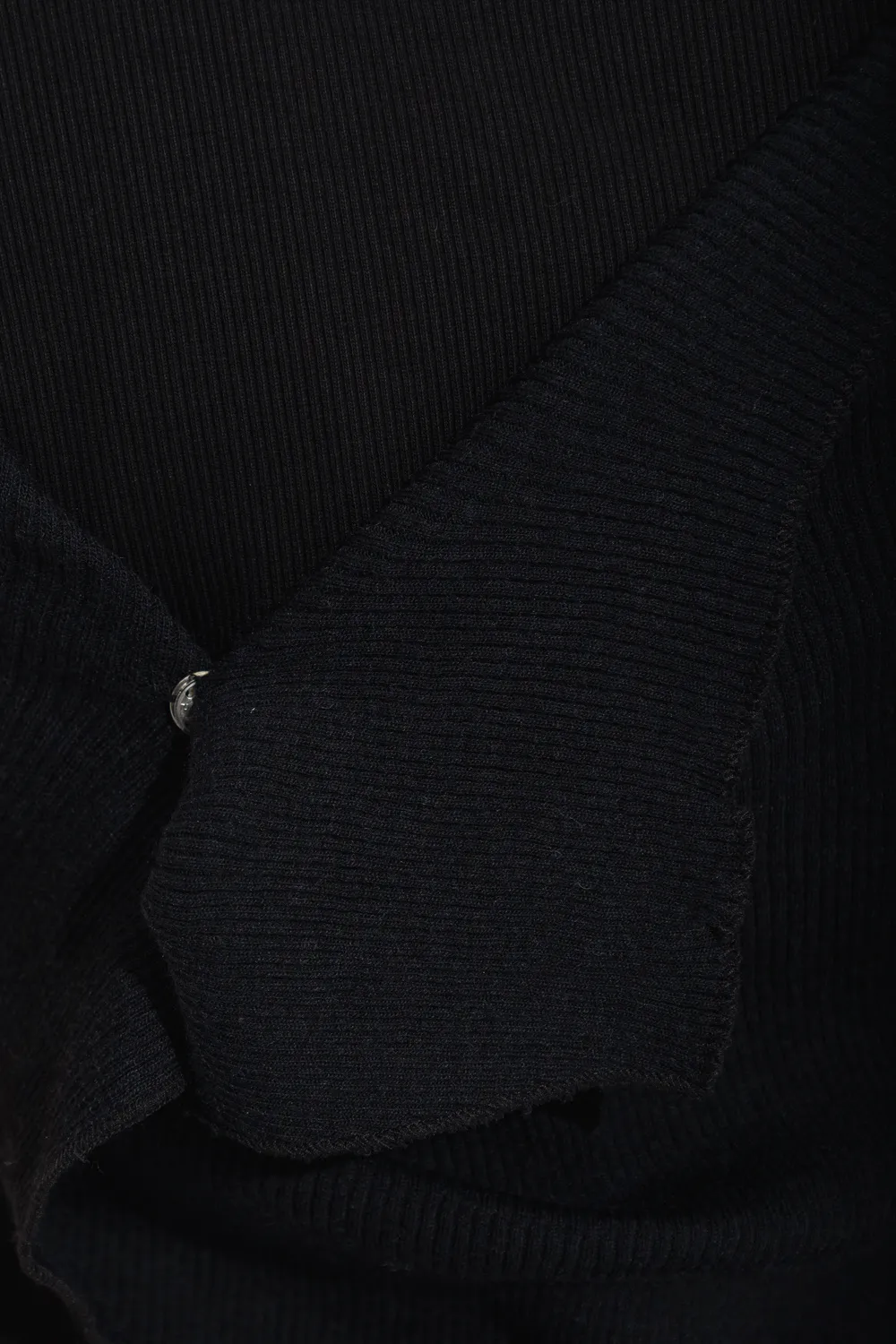 Asymmetric Draped Knitted Dress