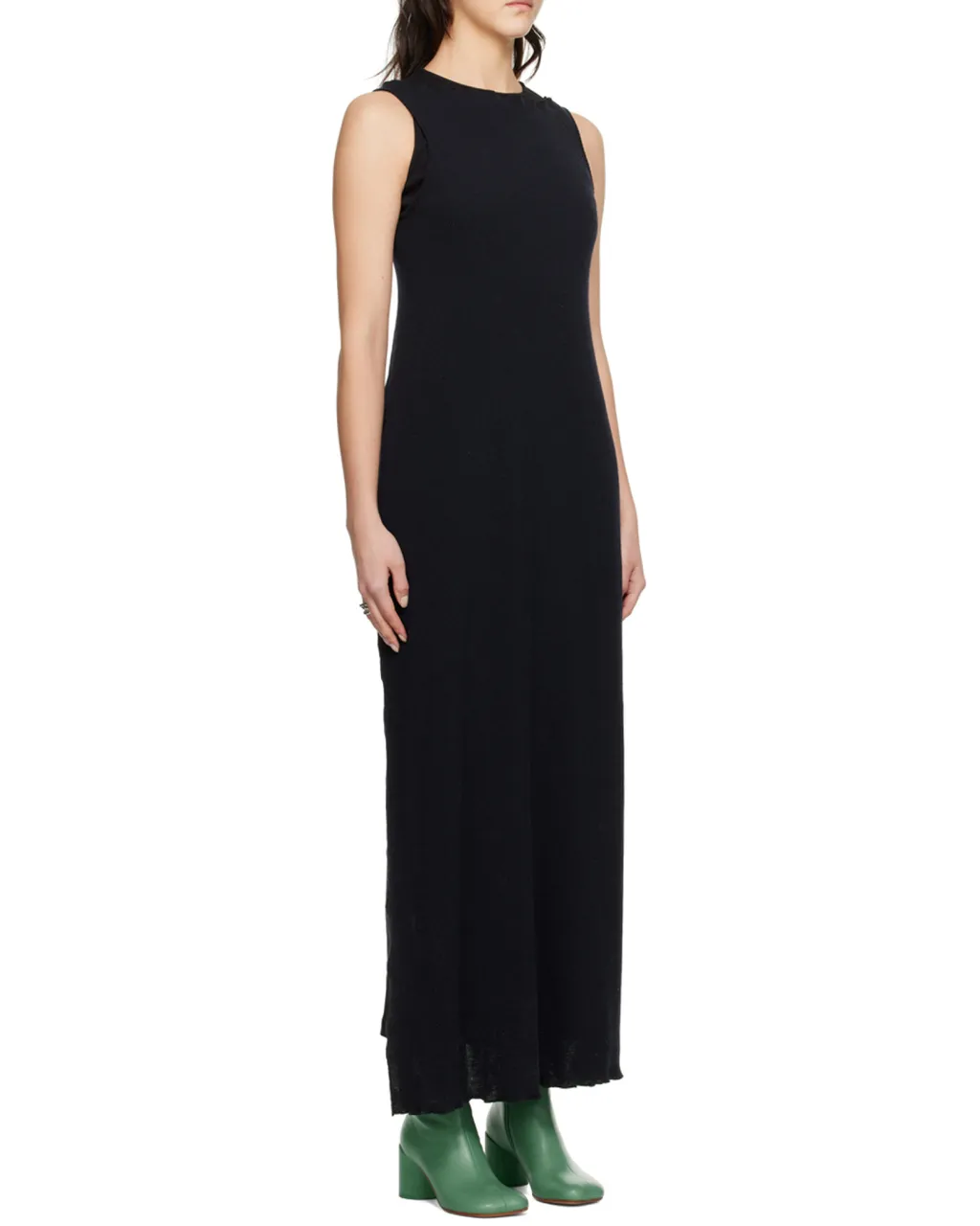 Asymmetric Draped Knitted Dress