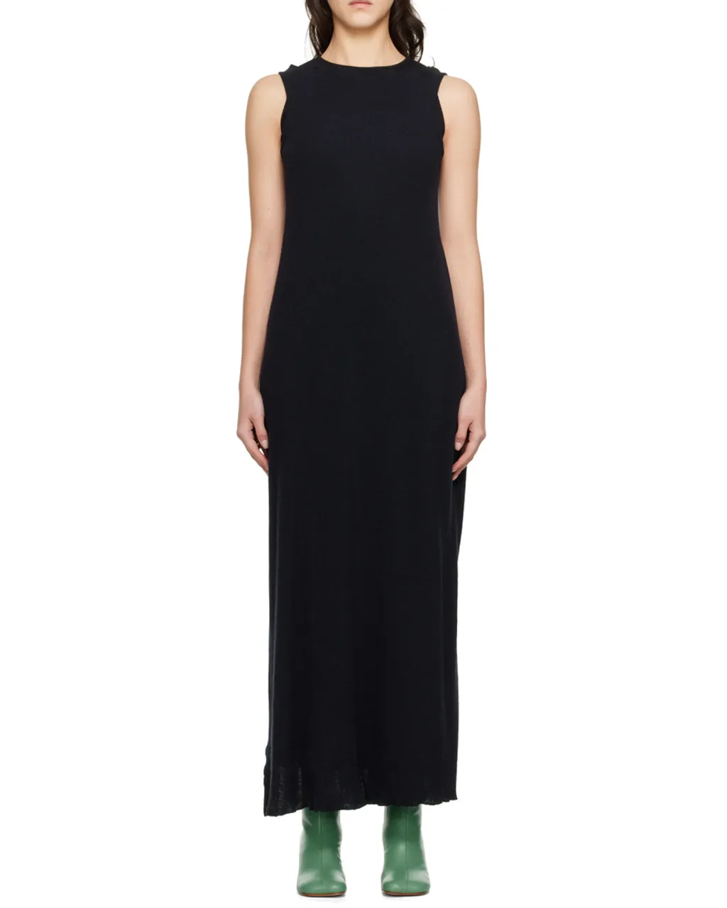 Asymmetric Draped Knitted Dress