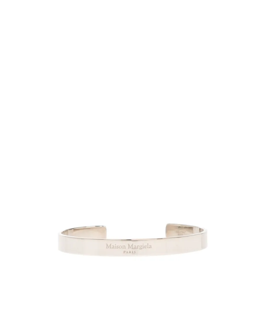 Maison Margiela Logo Engraved Bangle Bracelet