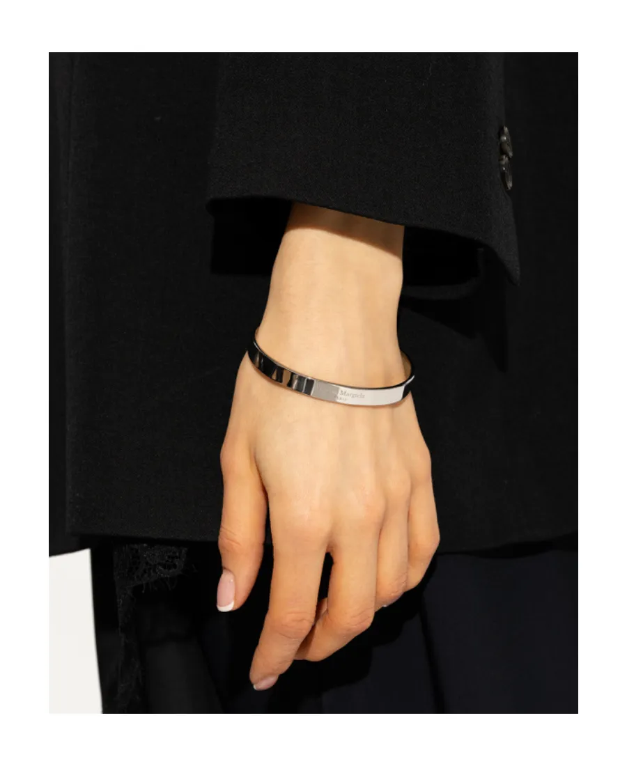 Maison Margiela Logo Engraved Bangle Bracelet