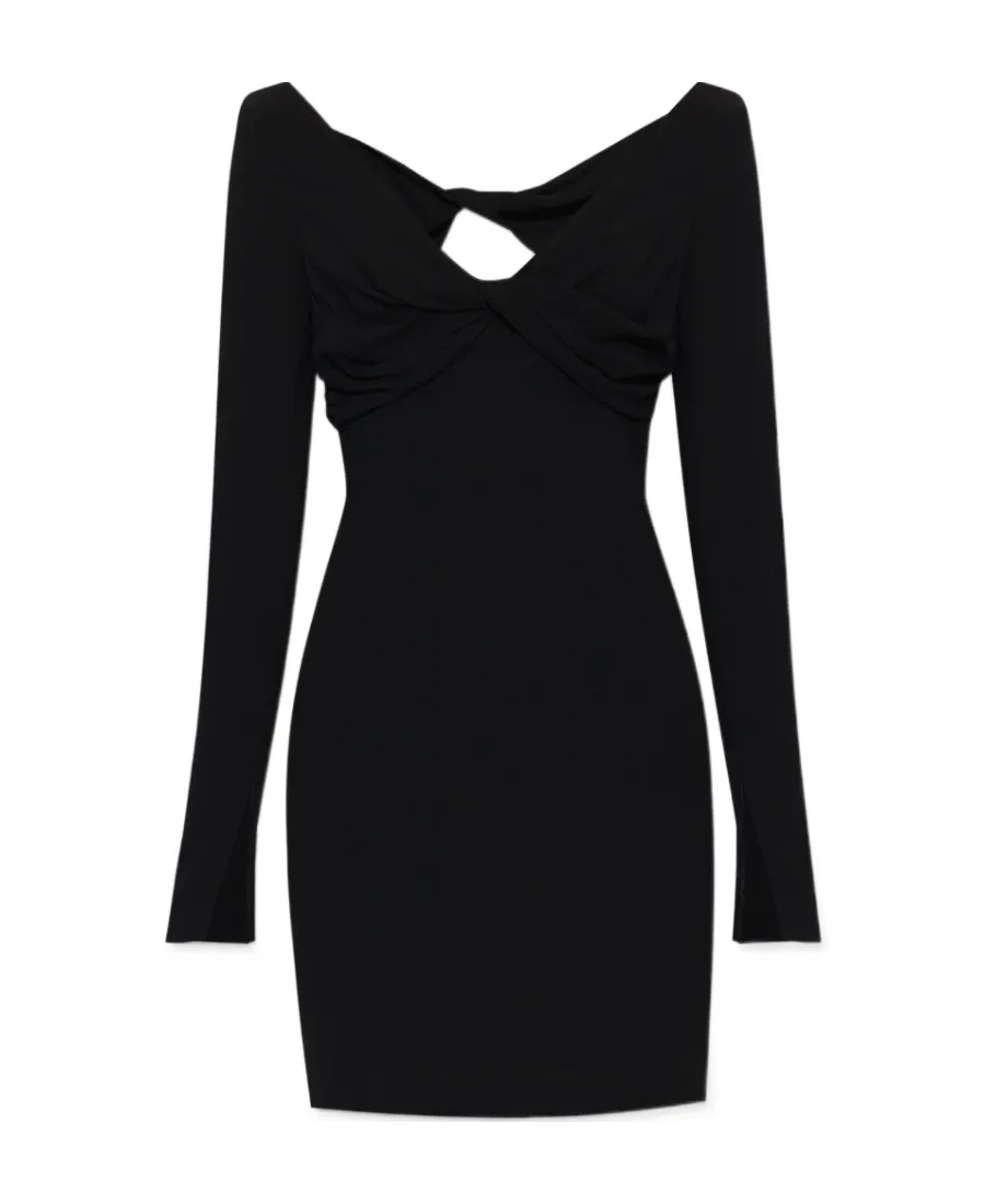 Knotted Long-Sleeve Minidress