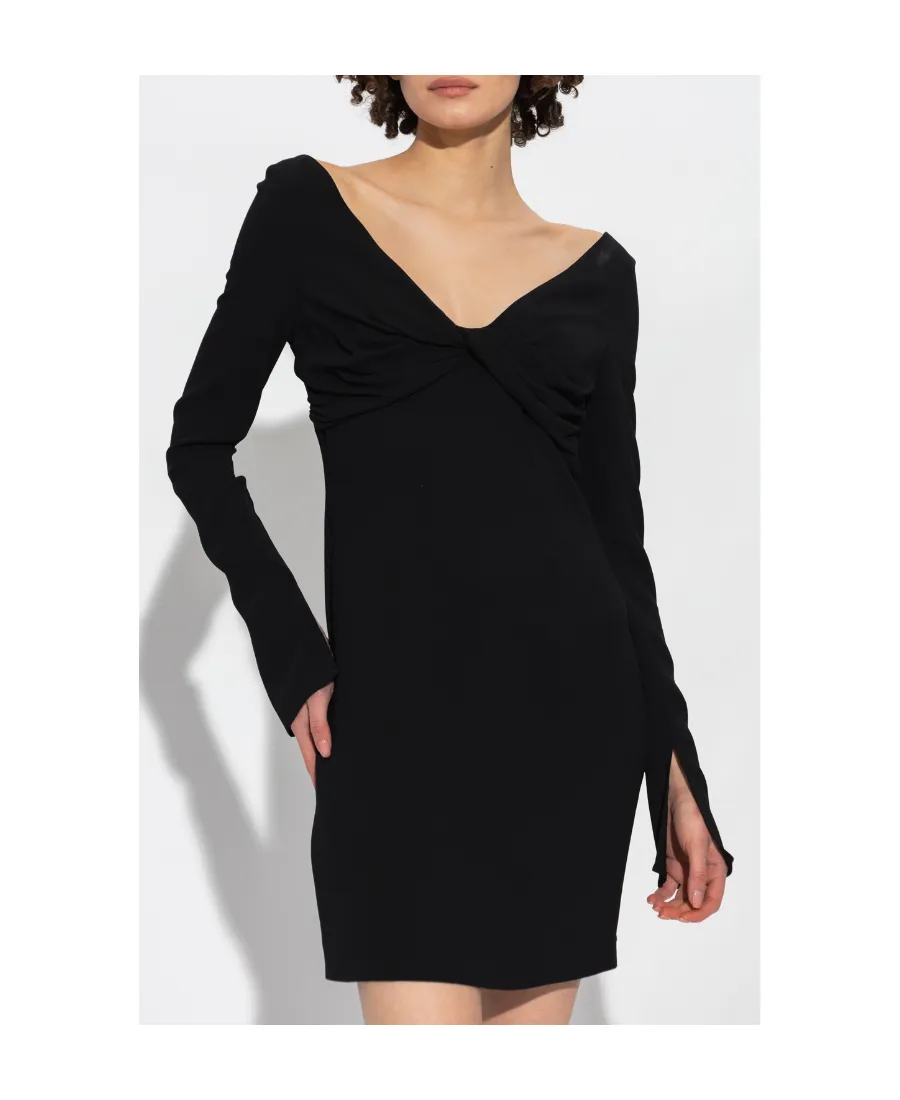 Knotted Long-Sleeve Minidress