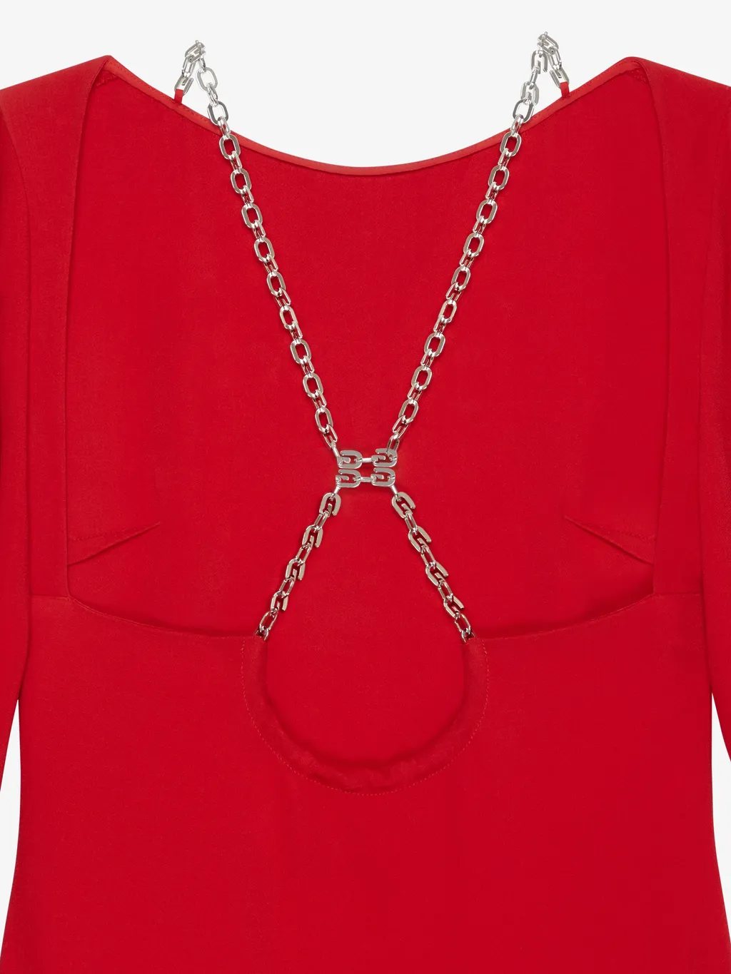 Backless Dress With G Link Chain Straps