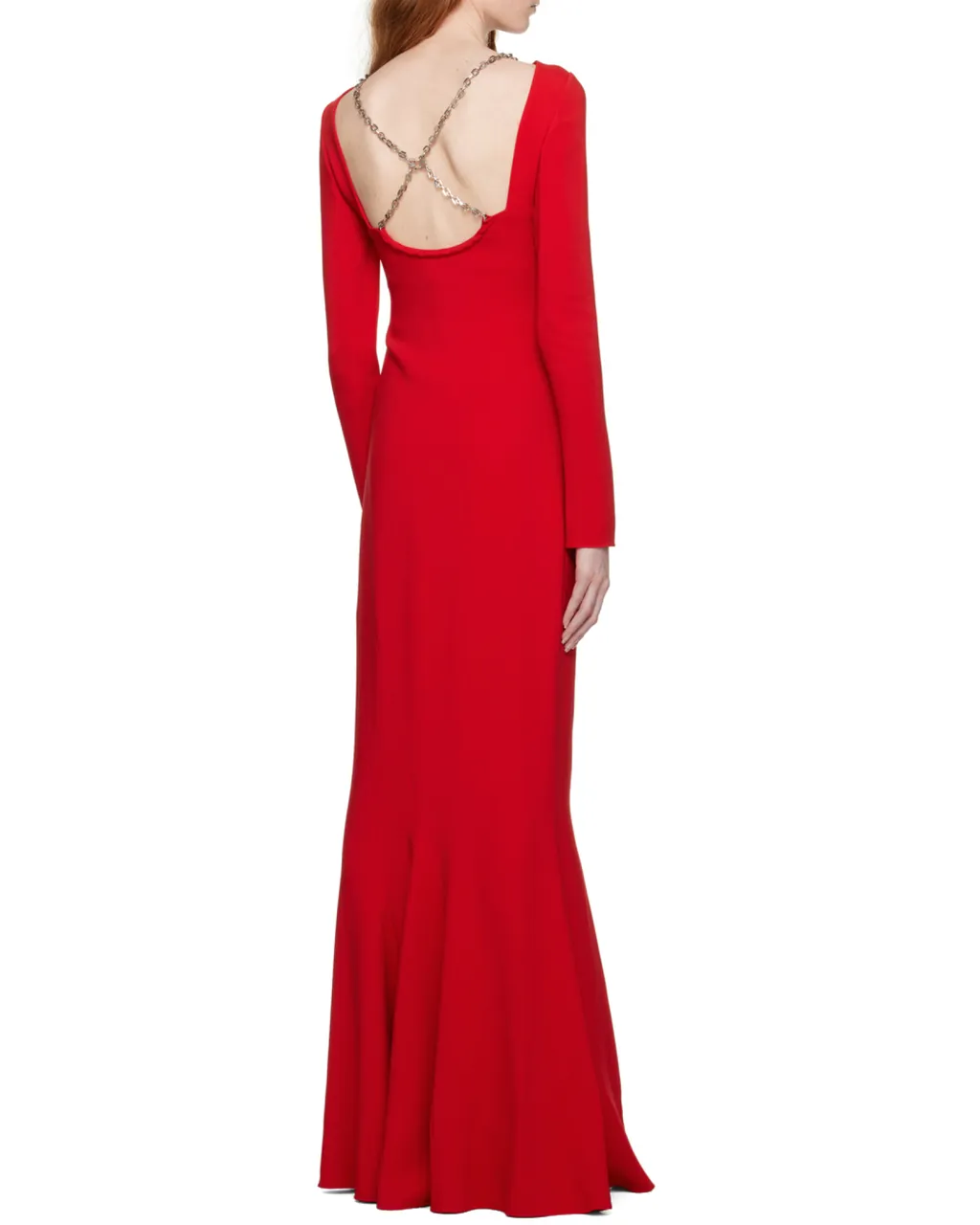 Backless Dress With G Link Chain Straps