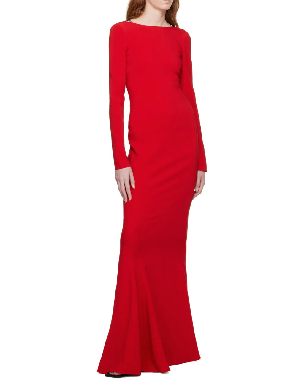 Backless Dress With G Link Chain Straps