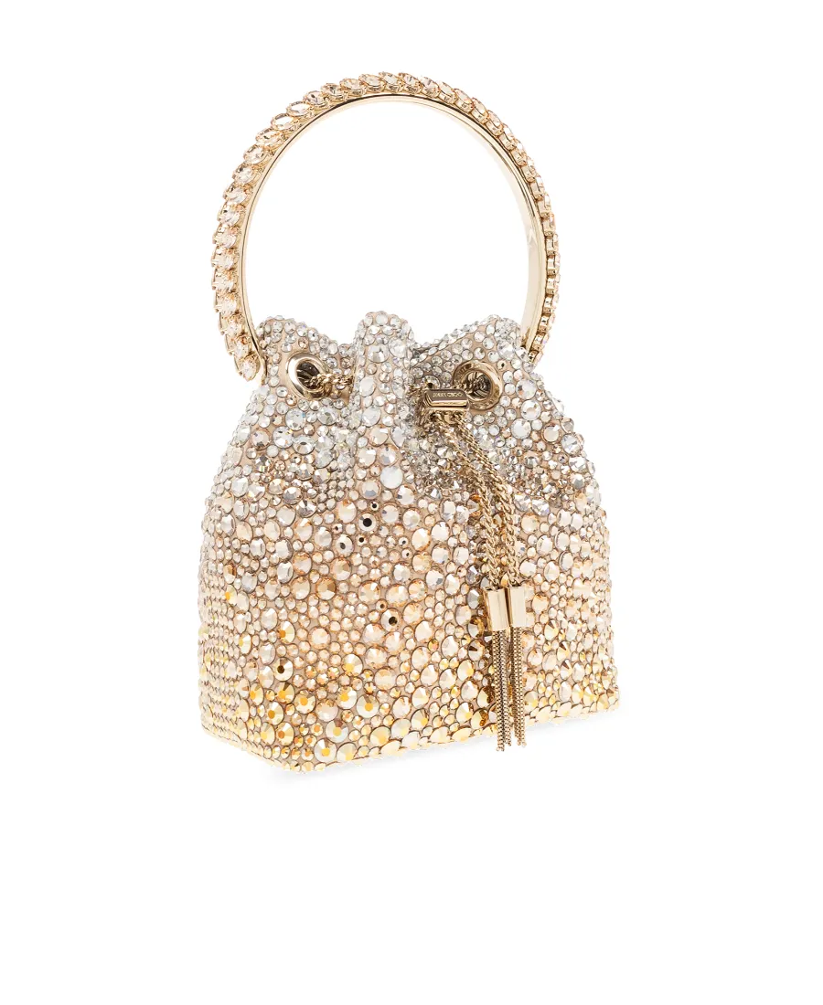 Jimmy Choo Bon Bon Embellished Drawstring Bucket Bag