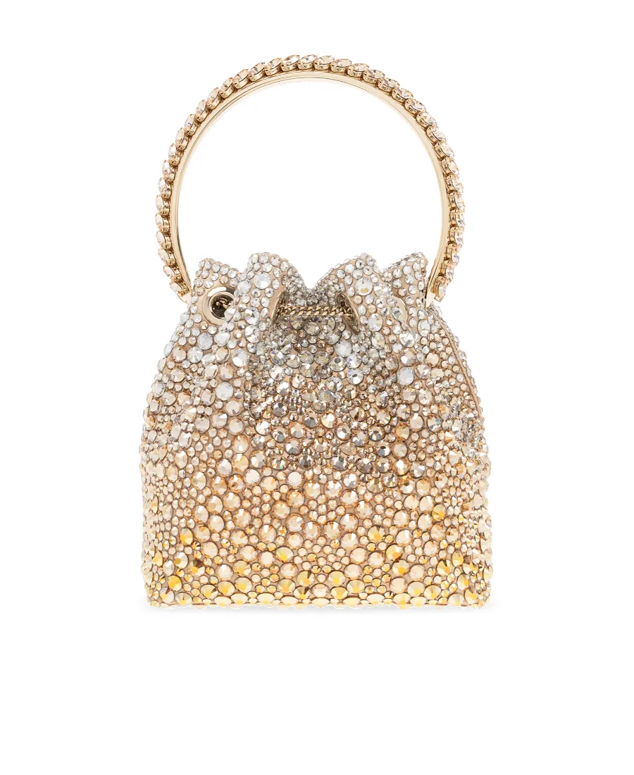 Jimmy Choo Bon Bon Embellished Drawstring Bucket Bag