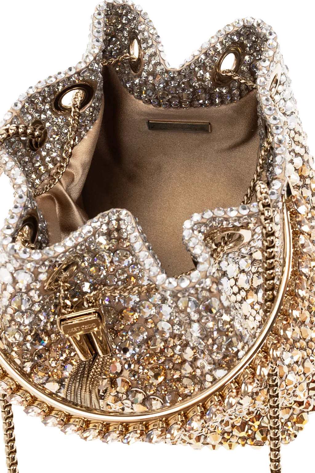 Jimmy Choo Bon Bon Embellished Drawstring Bucket Bag