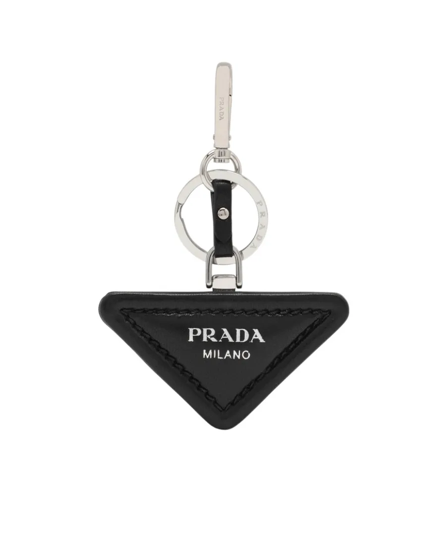 Prada Triangle Logo Keychain