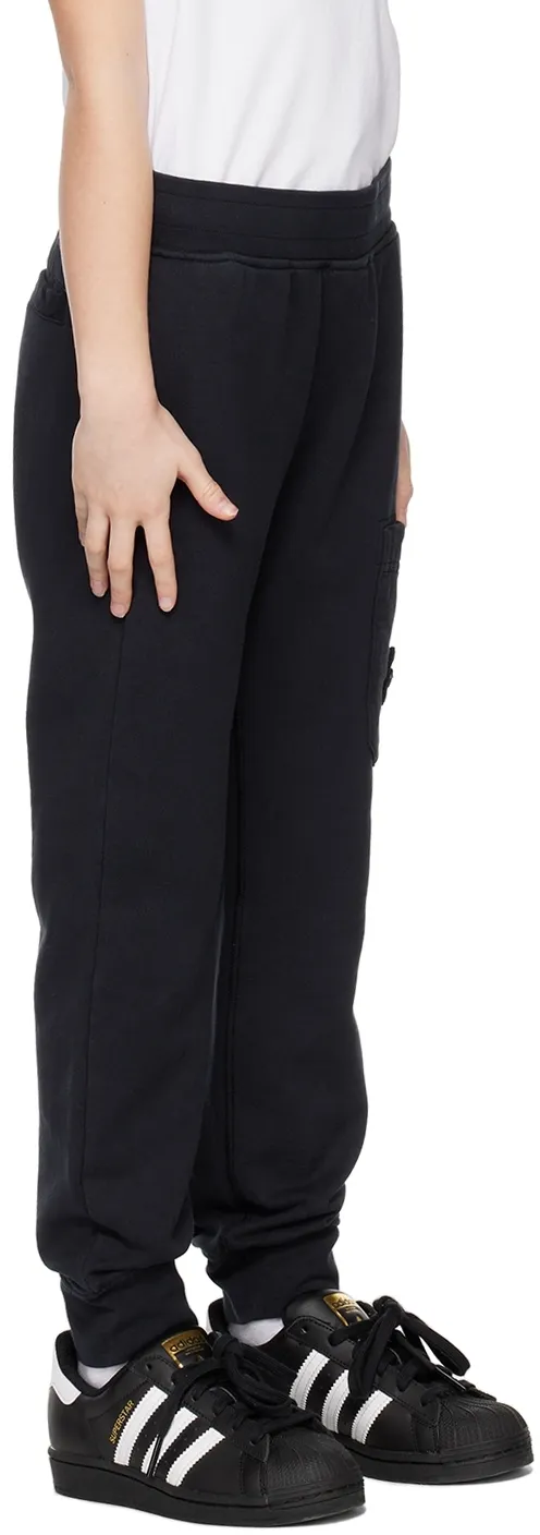 Stone Island Junior Compass-Patch Straight Hem Track Pants
