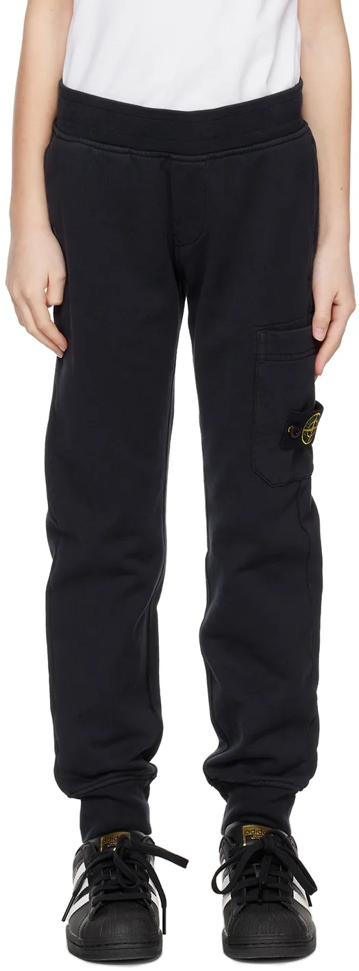 Stone Island Junior Compass-Patch Straight Hem Track Pants