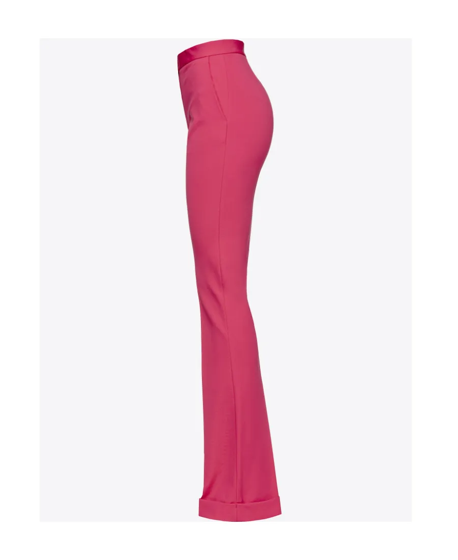 Pressed-Crease High-Waist Trousers